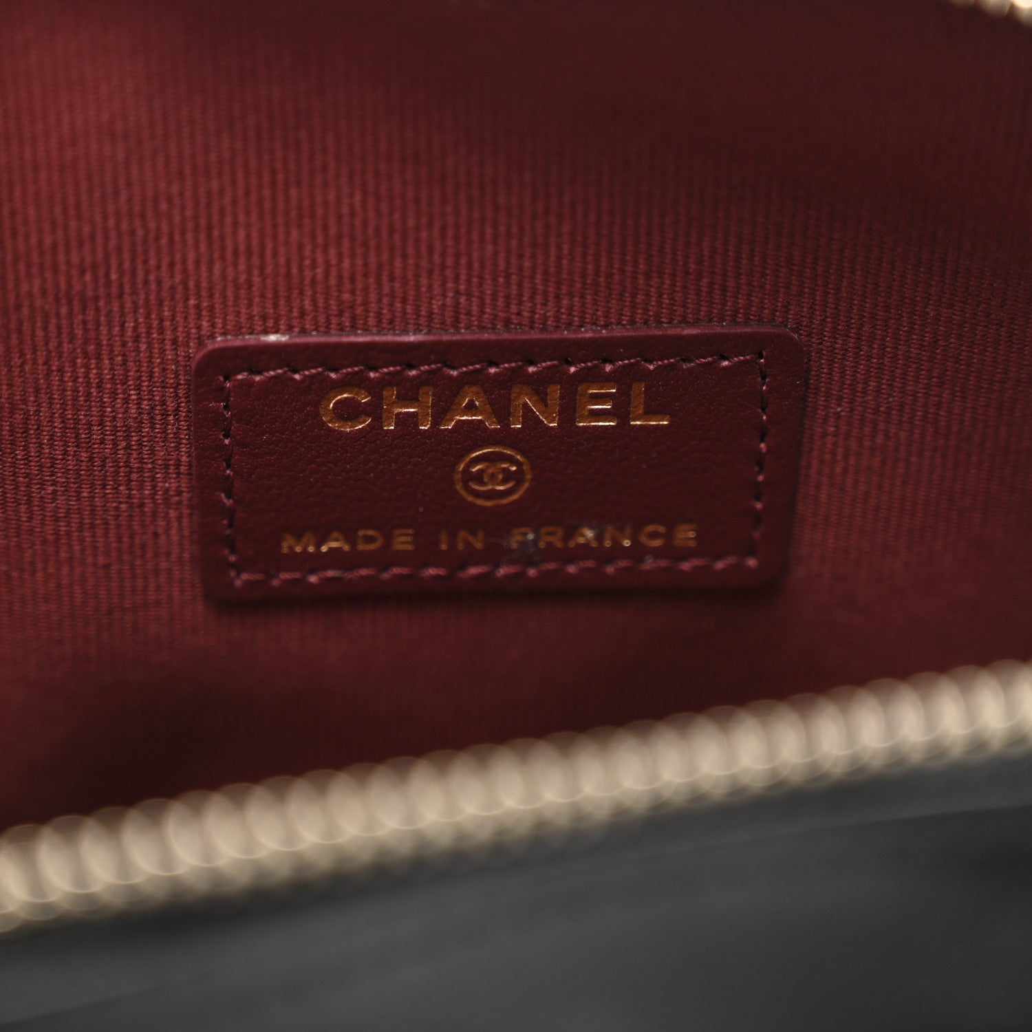 Chanel Lambskin Quilted CC In Love Heart Clutch With Chain Black 6 of 10