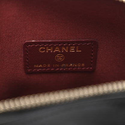 Chanel Lambskin Quilted CC In Love Heart Clutch With Chain Black 6 of 10