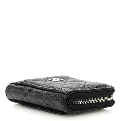 Chanel Caviar Quilted Zip Card Holder Black 4 of 8