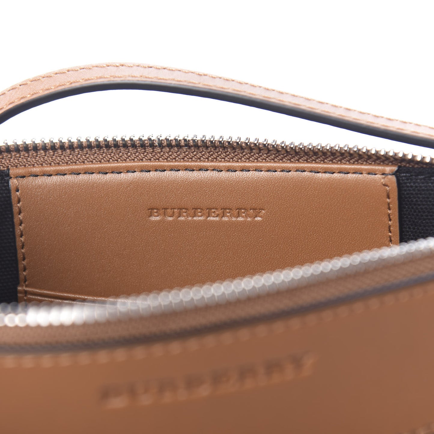 Mega Check Peyton Crossbody Clutch Bag Saddle Brown