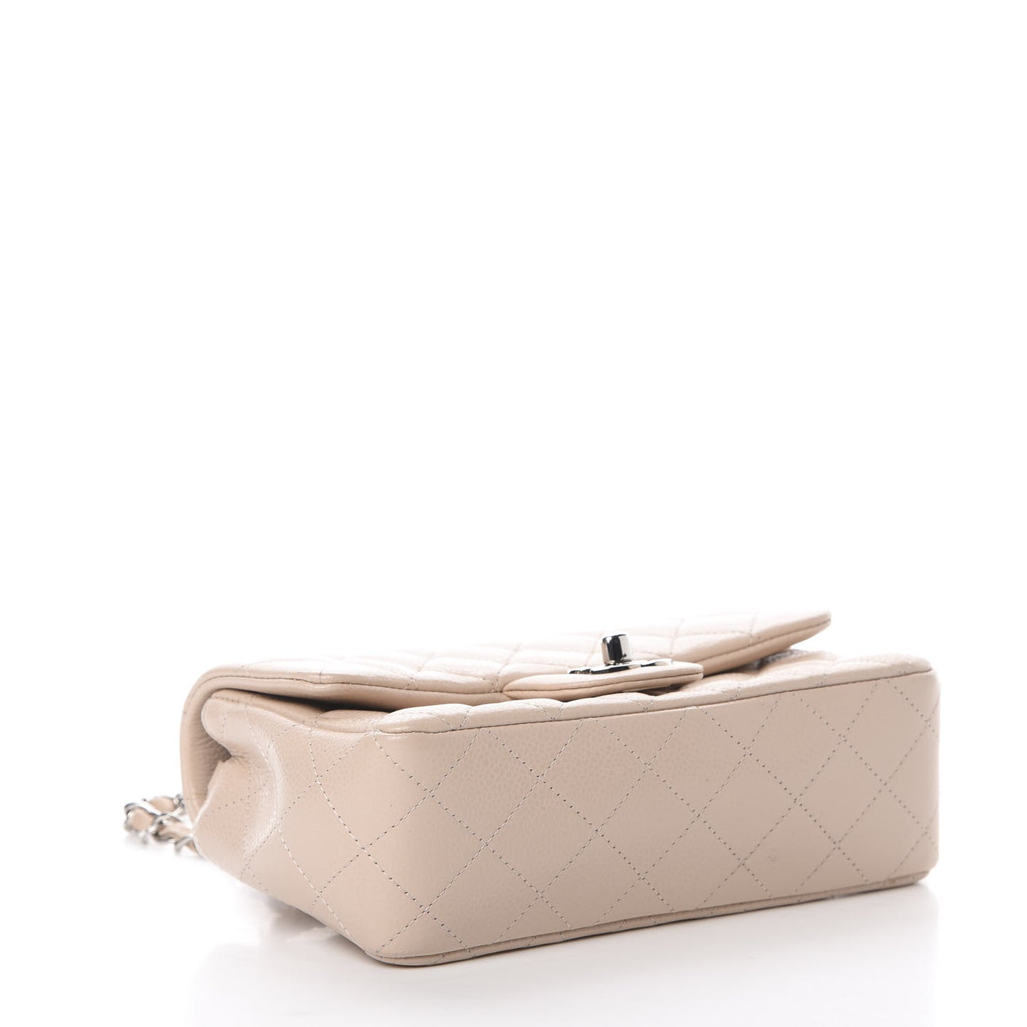 Caviar Quilted Mini Rectangular Flap Light Pink