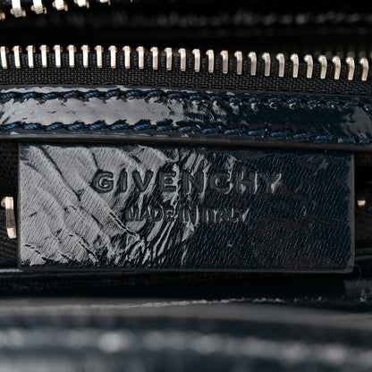 Givenchy Crinkled Patent Deerskin Small Antigona Deep Blue 6 of 10