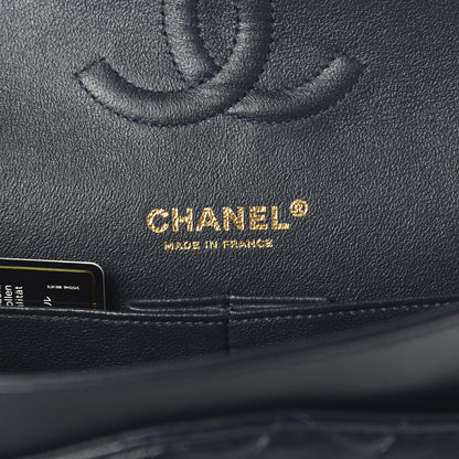 Chanel Lambskin Quilted Medium Double Flap Navy 8 of 12
