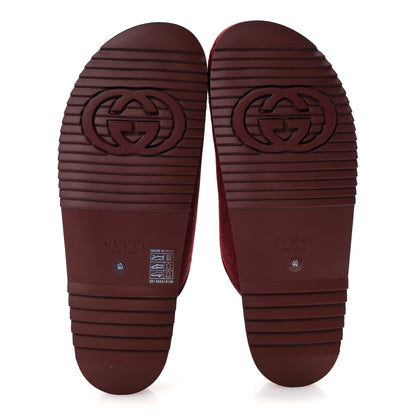 Gucci GG Supreme Monogram Womens Horsebit Slippers 40 Rosso Ancora 6 of 10