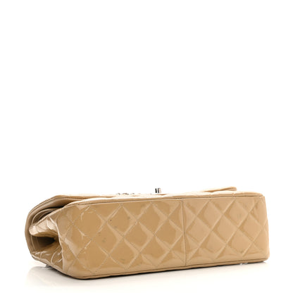 Chanel Patent Quilted Jumbo Double Flap Beige 4 of 15