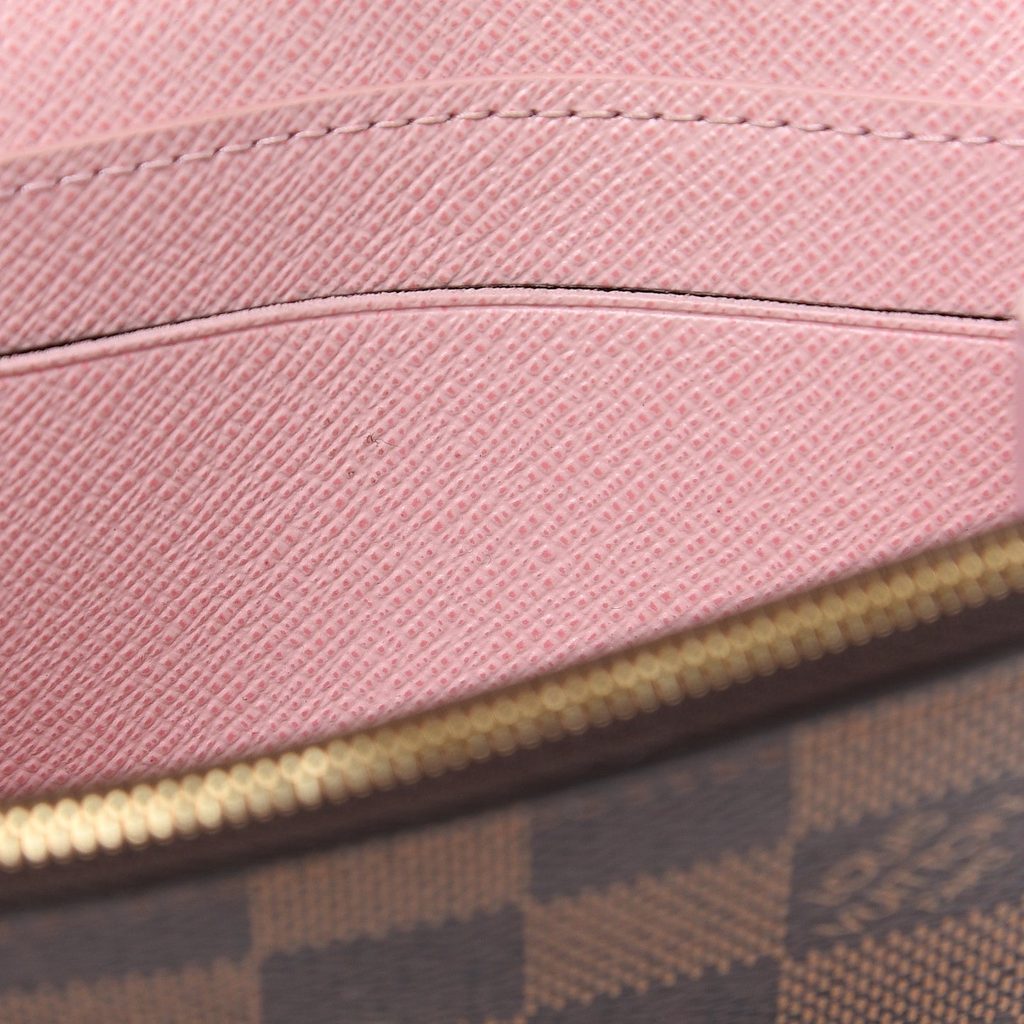 Damier Ebene Rosalie Coin Purse Rose Ballerine