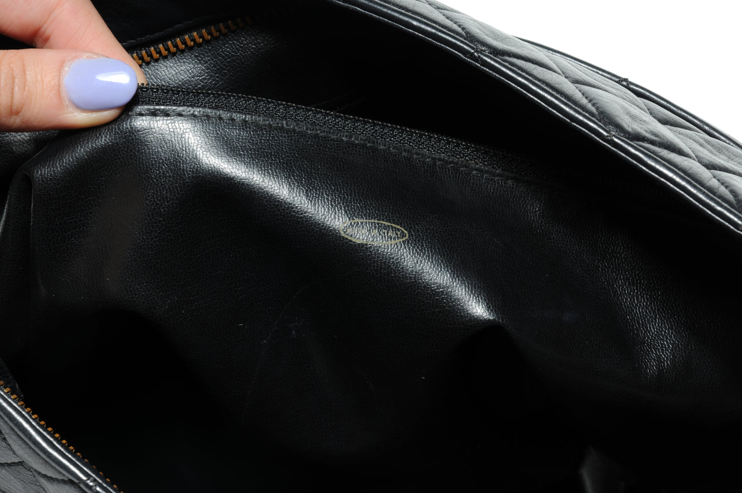 Lambskin Shopping Tote Black