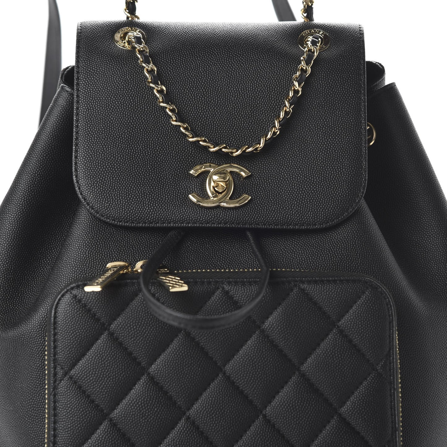 Caviar Quilted Business Affinity Backpack Black