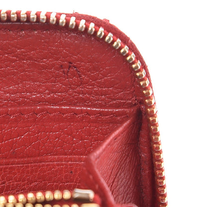 Miu Miu Grained Calfskin Zip Around Wallet Rosso 12 of 14