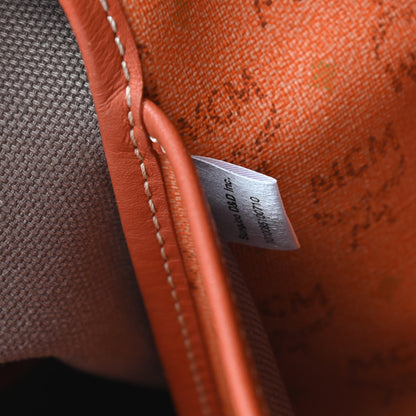 MCM Coated Canvas Shopper Tote Orange 8 of 15