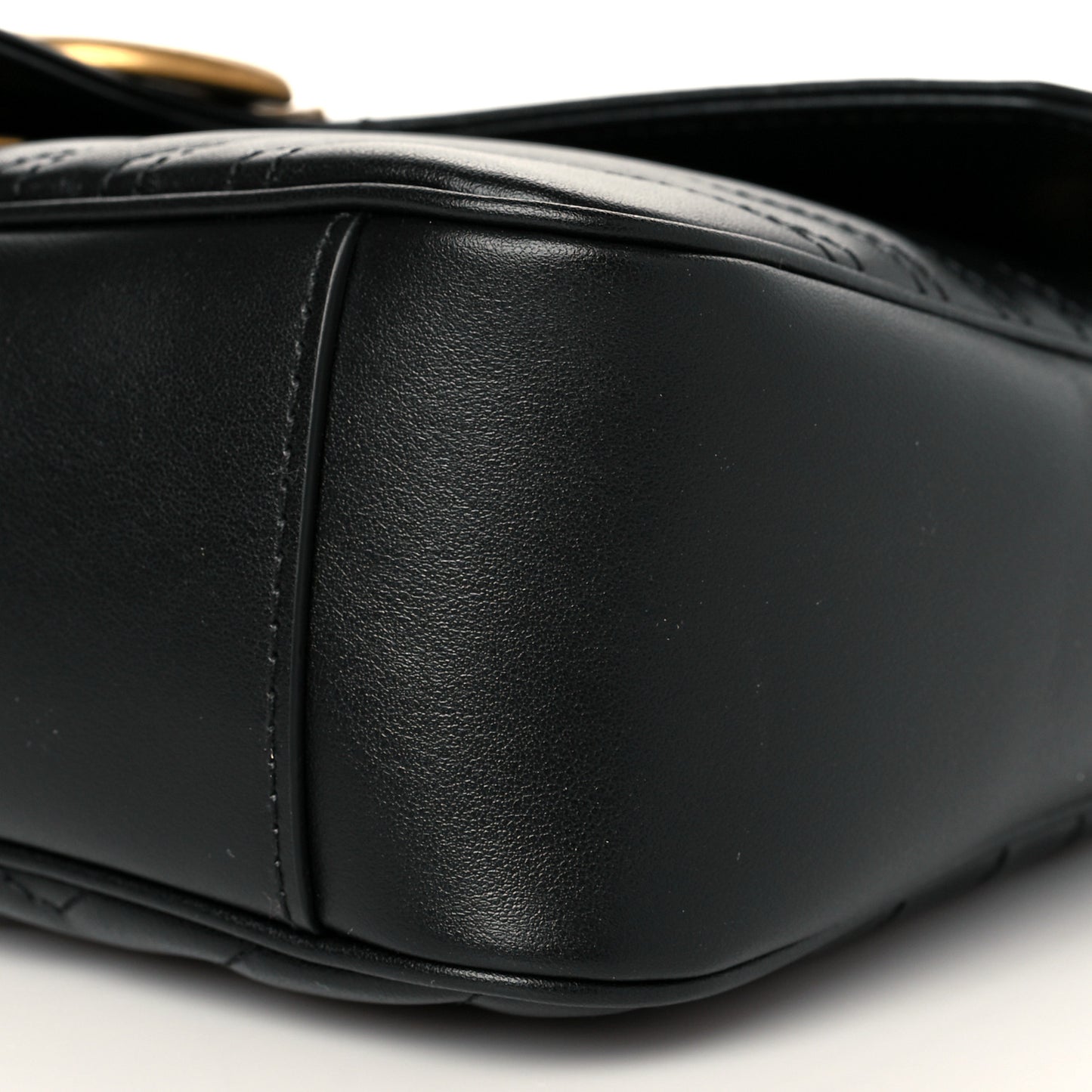 Calfskin Matelasse Small GG Marmont Shoulder Bag Black