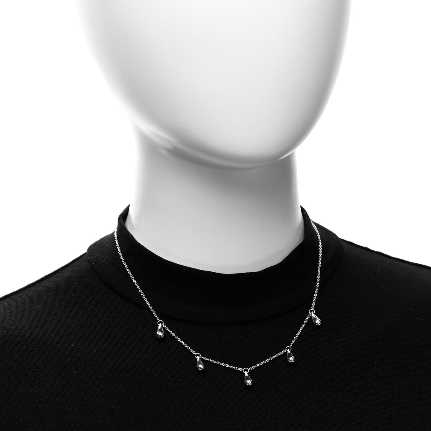 Sterling Silver Elsa Peretti Teardrops Necklace