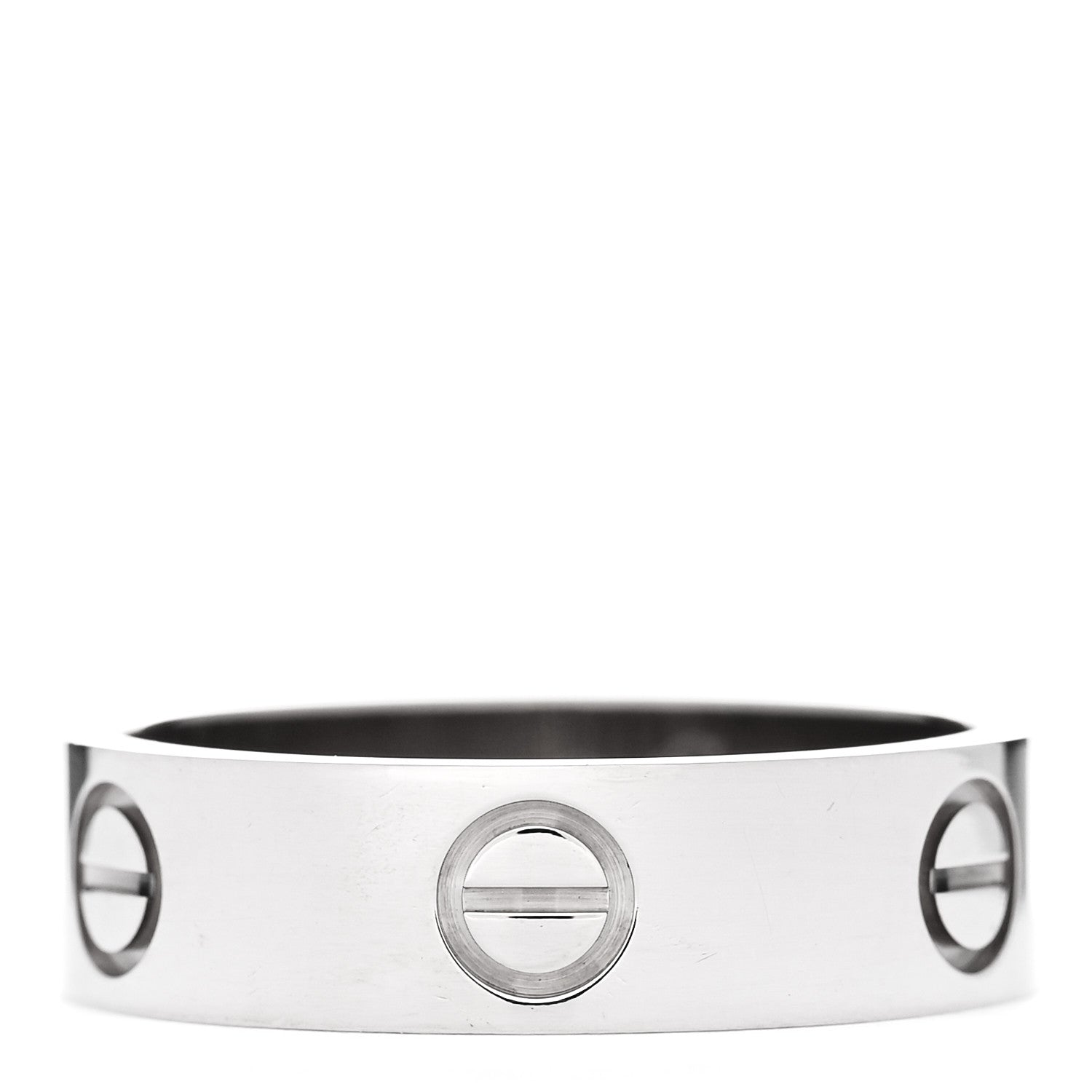 Cartier 18K White Gold 5.5 LOVE Ring 56 7.75 1 of 4