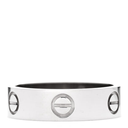 Cartier 18K White Gold 5.5 LOVE Ring 56 7.75 1 of 4