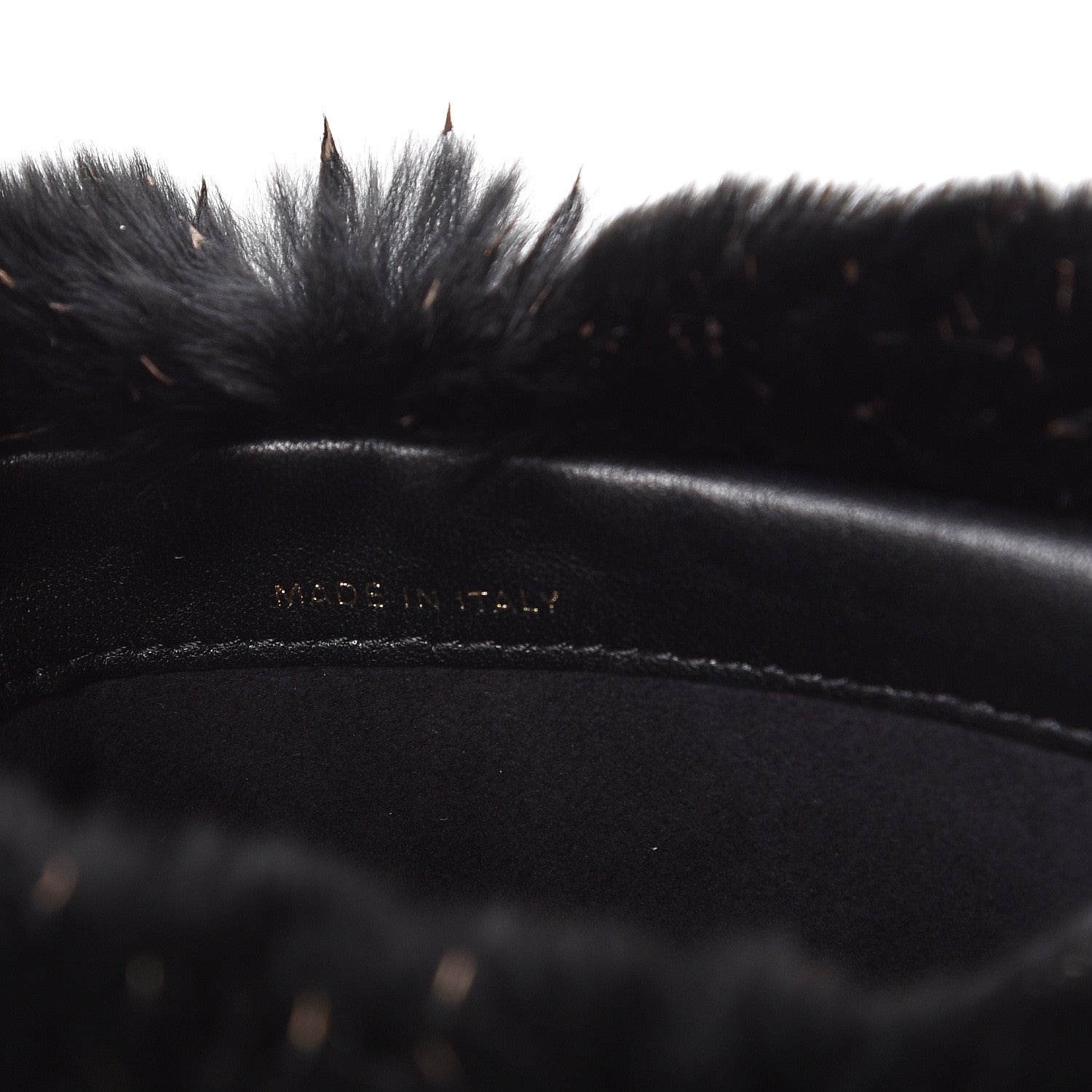 Chanel Rabbit Fur Small Clutch With Chain Black 8 of 12