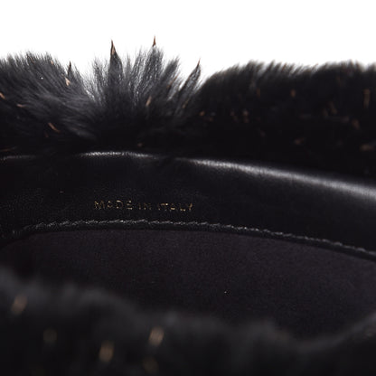 Chanel Rabbit Fur Small Clutch With Chain Black 8 of 12