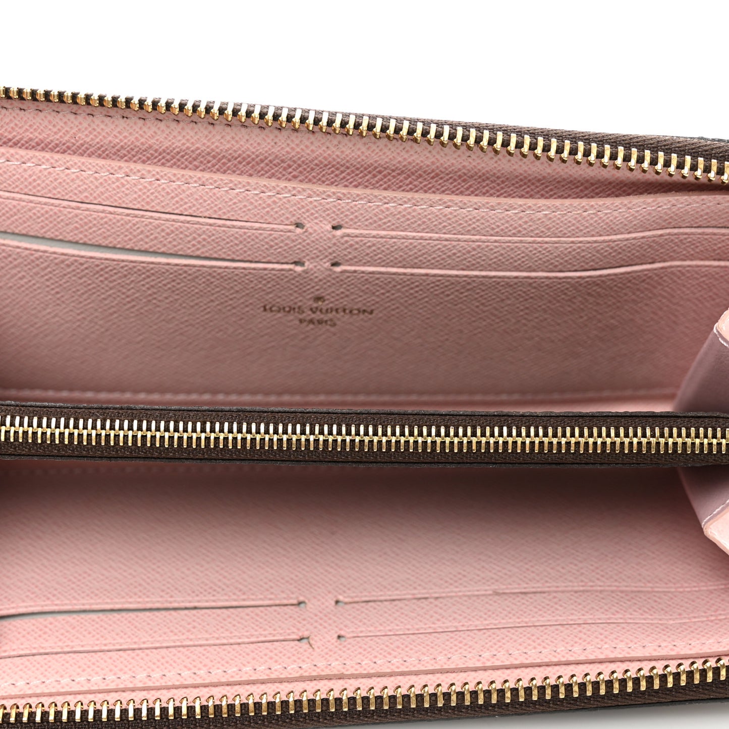 Damier Ebene Clemence Wallet Rose Ballerine