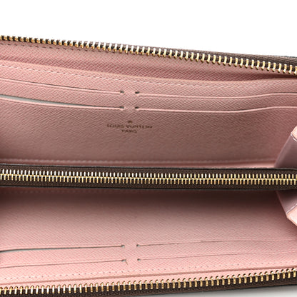Louis Vuitton Damier Ebene Clemence Wallet Rose Ballerine 5 of 6