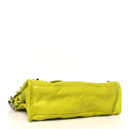 Balenciaga Agneau Classic Silver Hardware Mini City Lime 4 of 12