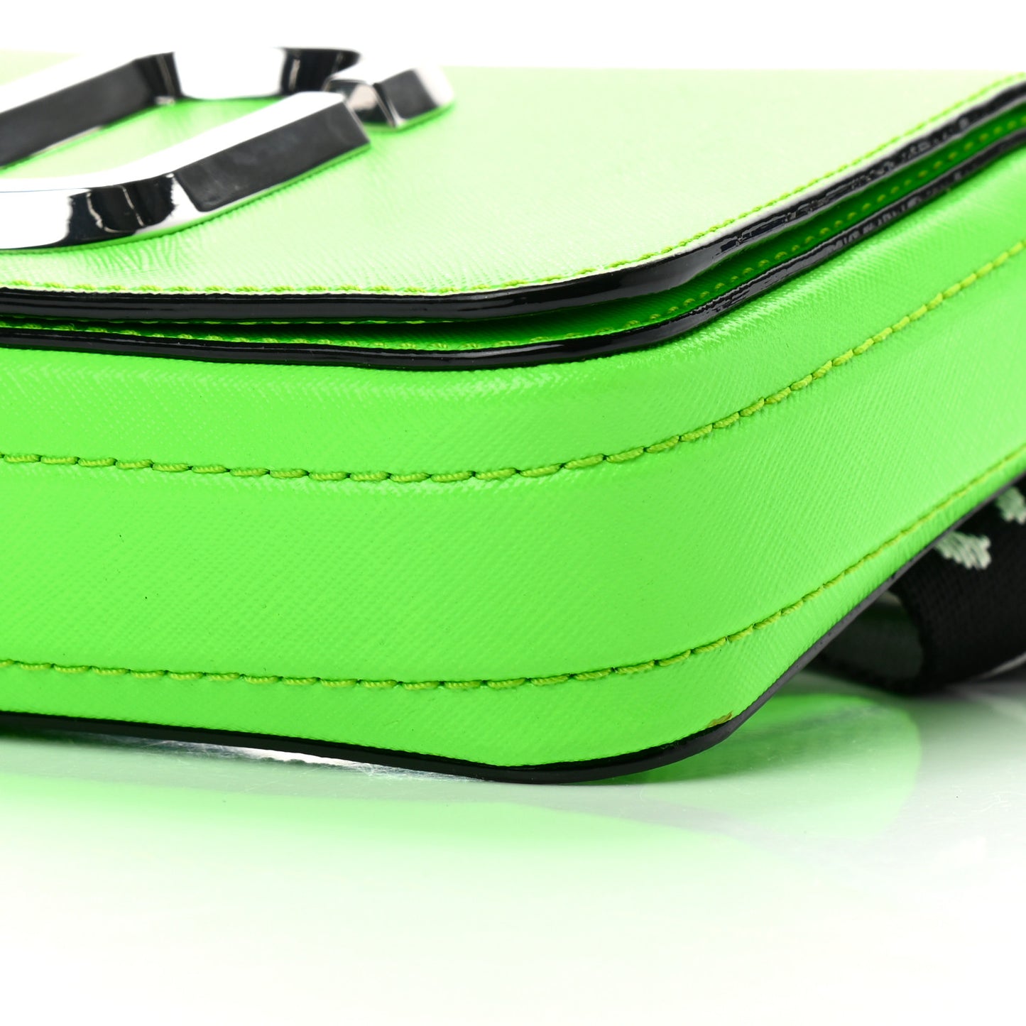 Saffiano Hip Shot Belt Bag Bright Green