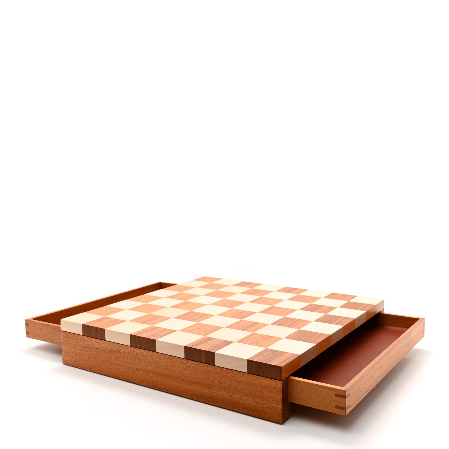 Hermes Sycamore Mahogany Lambskin Chess Game 2 of 9
