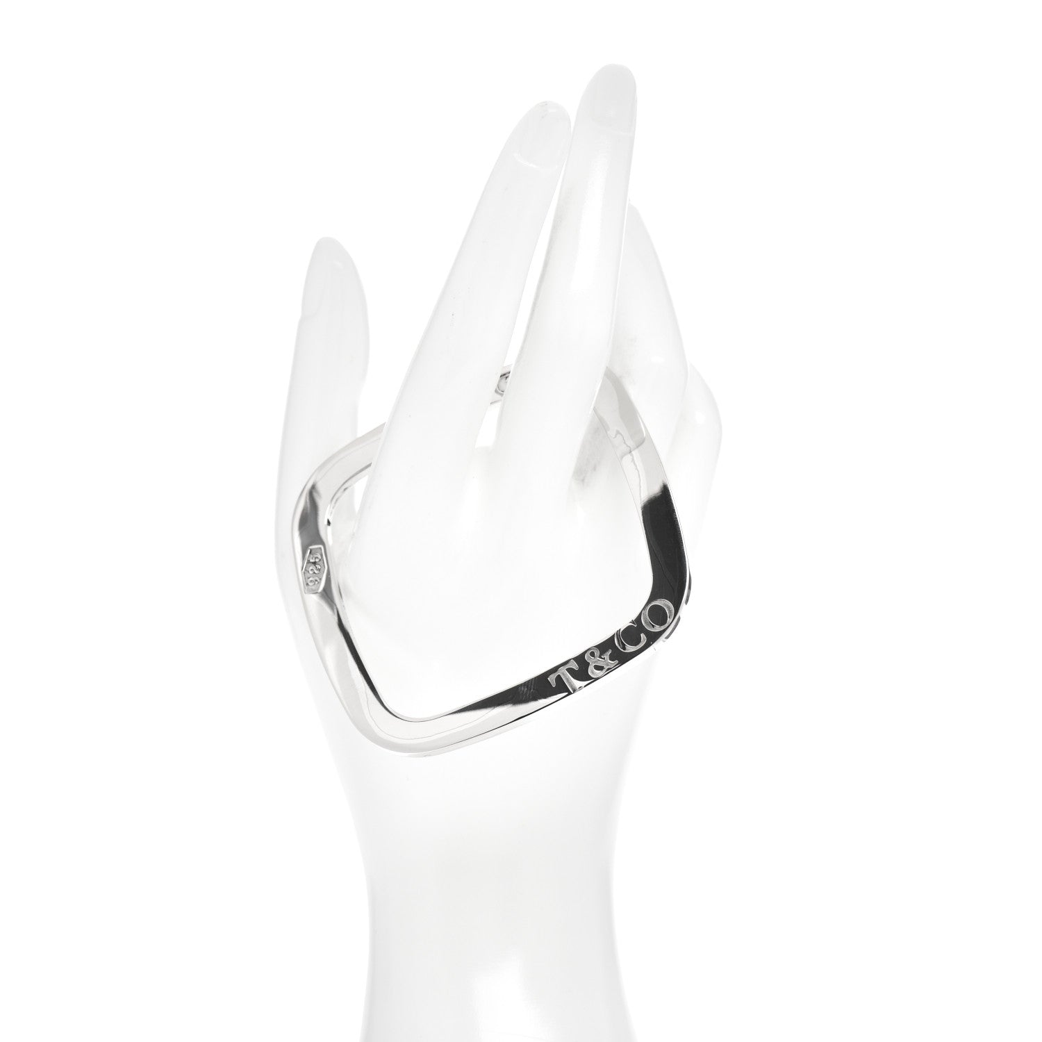 Tiffany Sterling Silver 1837 Square Bangle Bracelet 2 of 4