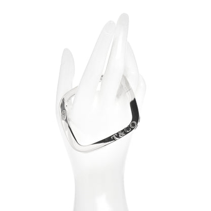 Tiffany Sterling Silver 1837 Square Bangle Bracelet 2 of 4