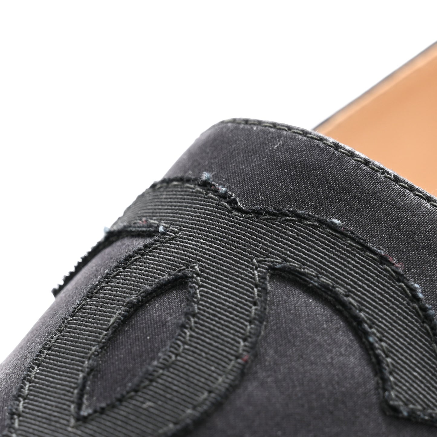 Satin Grosgrain CC Espadrilles 39 Black