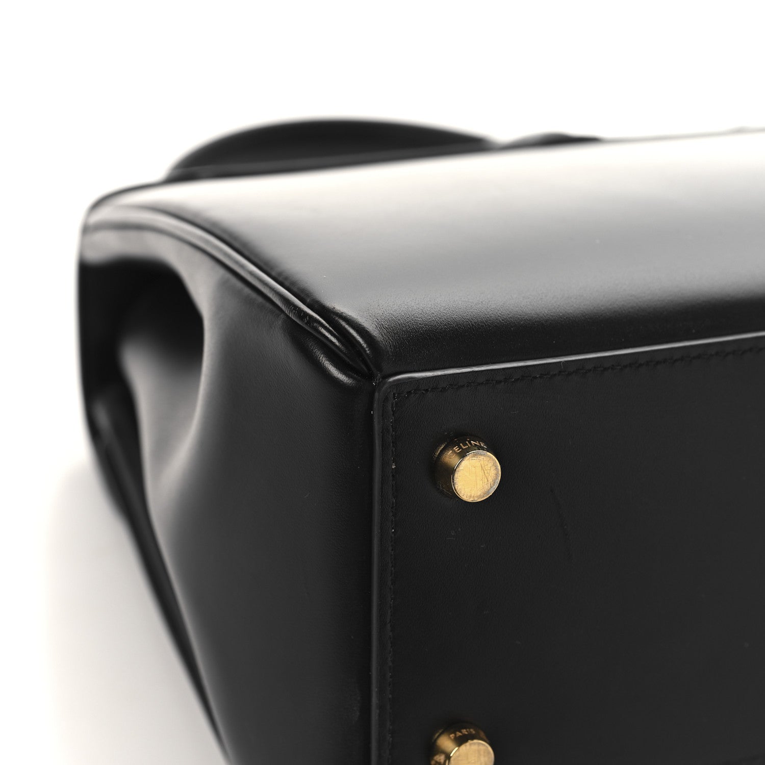 Celine Satinated Calfskin Small 16 Top Handle Bag Black 11 of 15