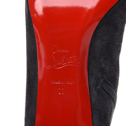 Christian Louboutin Veau Velours Alta Top 70 Over The Knee Boots 37 Fusian 6 of 8