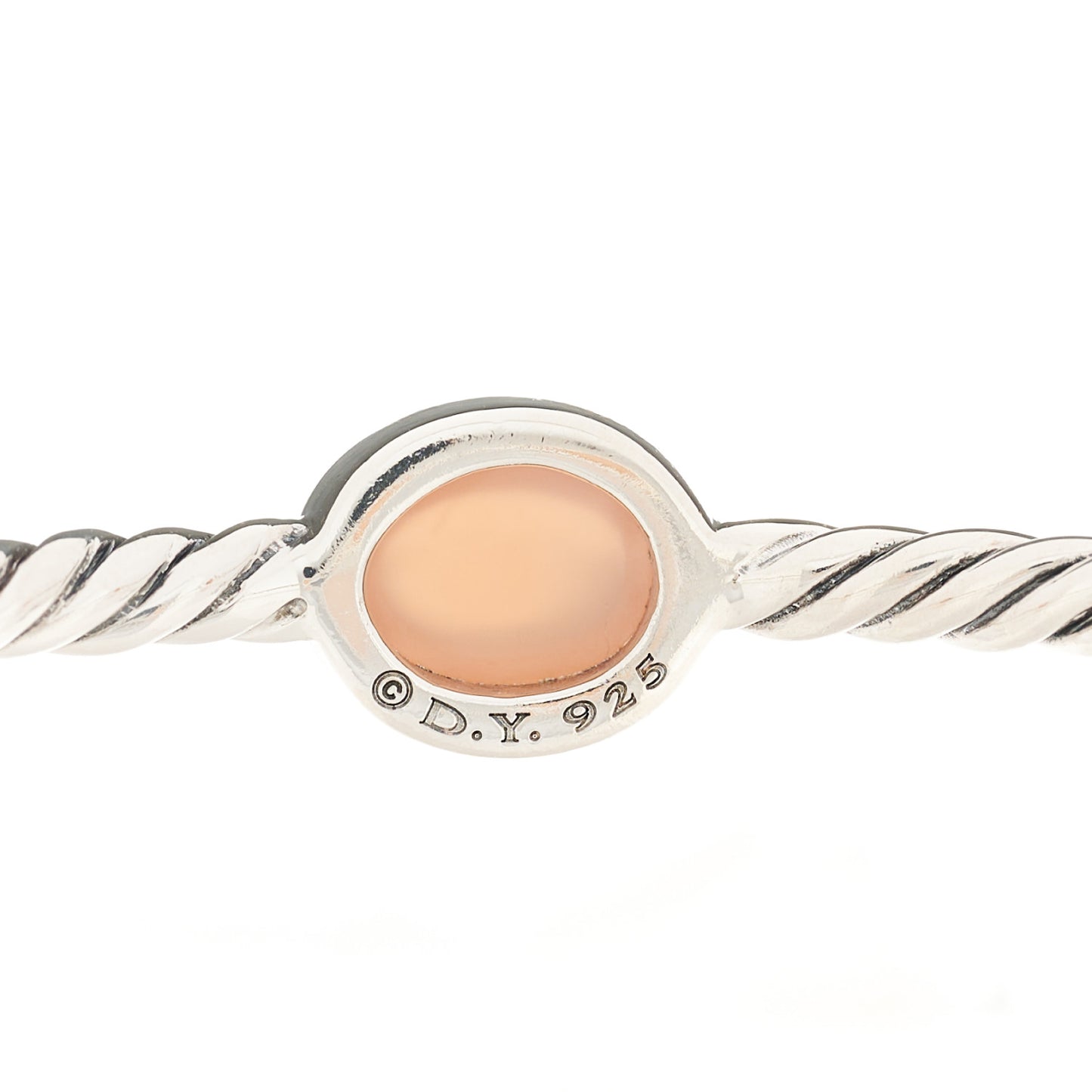 Sterling Silver Moonstone Color Classics 4 Station Bangle Bracelet