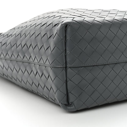 Bottega Veneta Calfskin Intrecciato Tote Bag Grey 9 of 11