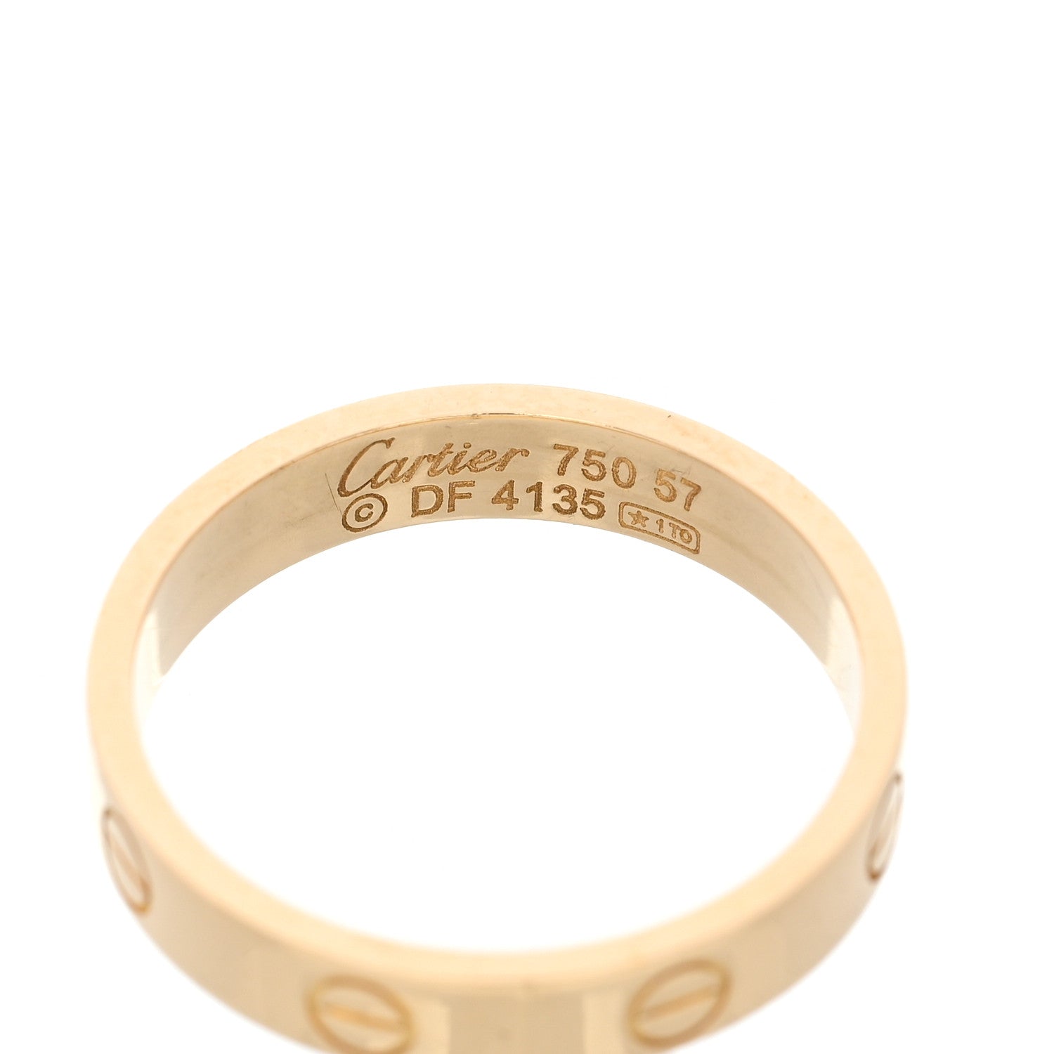 Cartier 18K Yellow Gold 3.5mm LOVE Wedding Band Ring 57 8 8 of 8