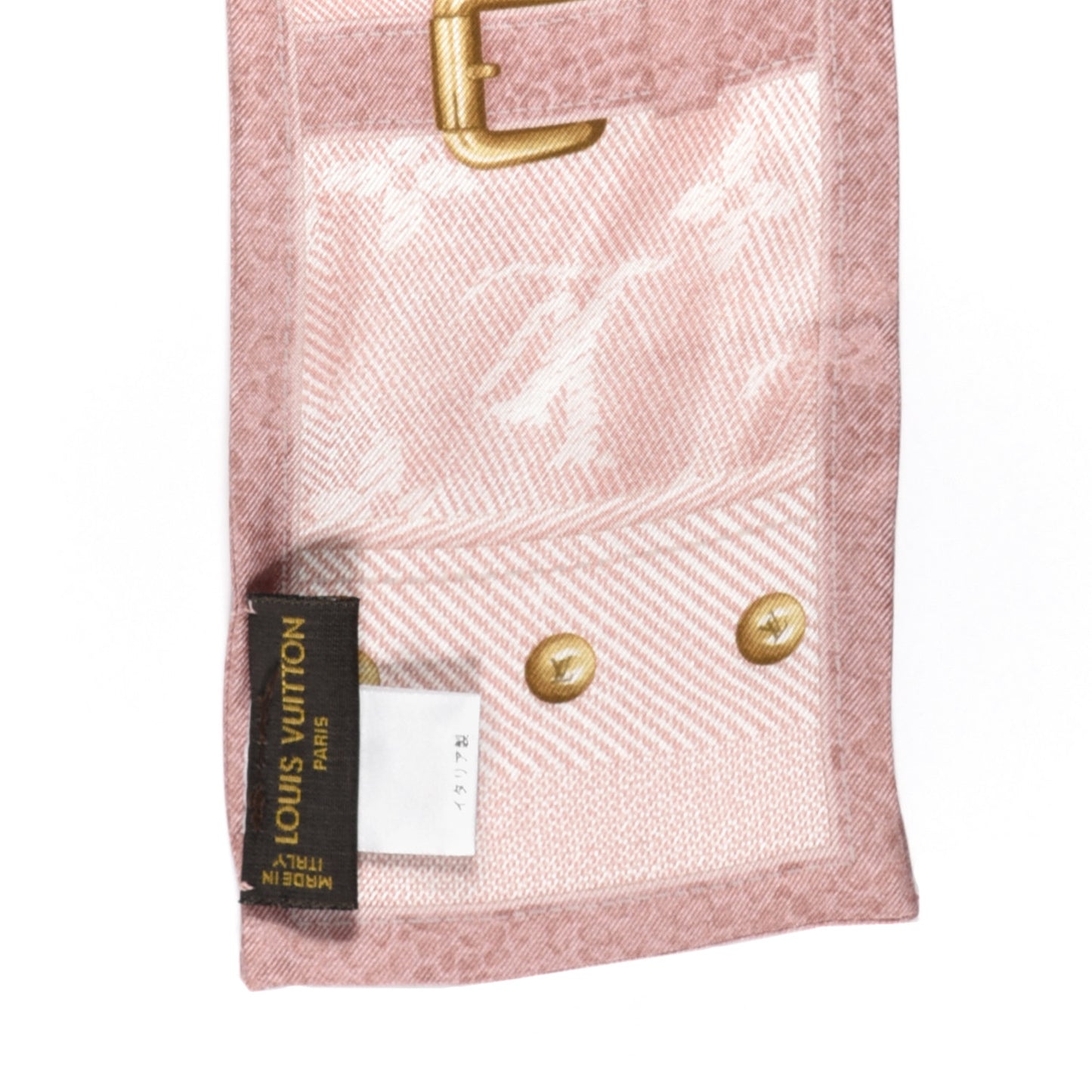 Silk Monogram New Denim Bandeau Rose Clair