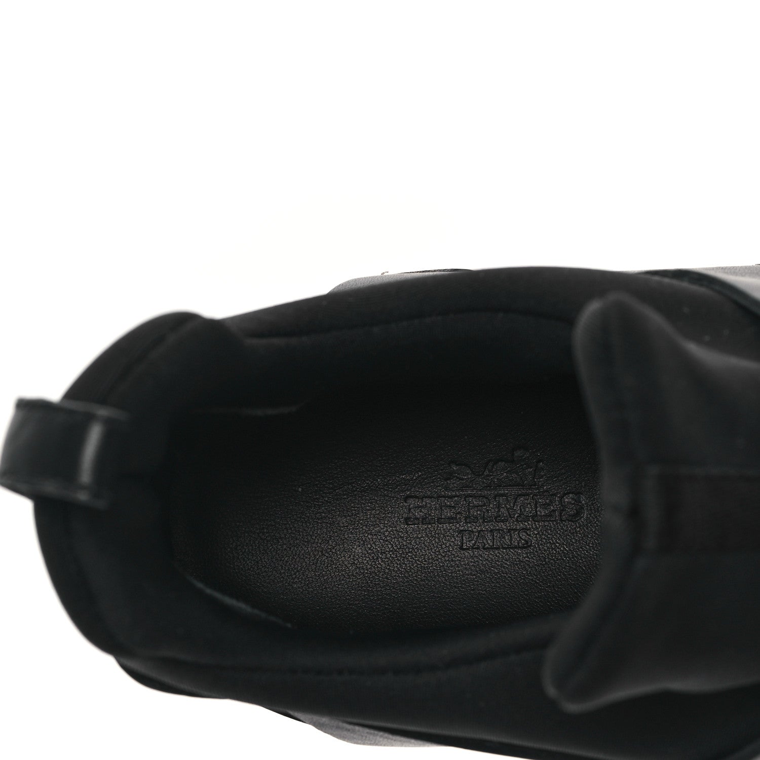 Hermes Technical Canvas Calfskin Goatskin Womens Player Sneakers 36 Black 7 of 8
