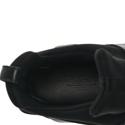 Hermes Technical Canvas Calfskin Goatskin Womens Player Sneakers 36 Black 7 of 8