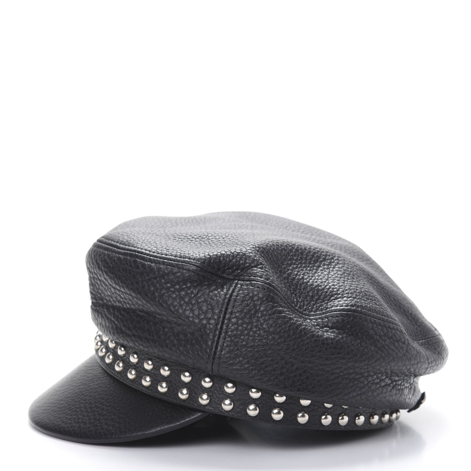 Gucci Calfskin Studded Cellarius Hat XS Black 3 of 6