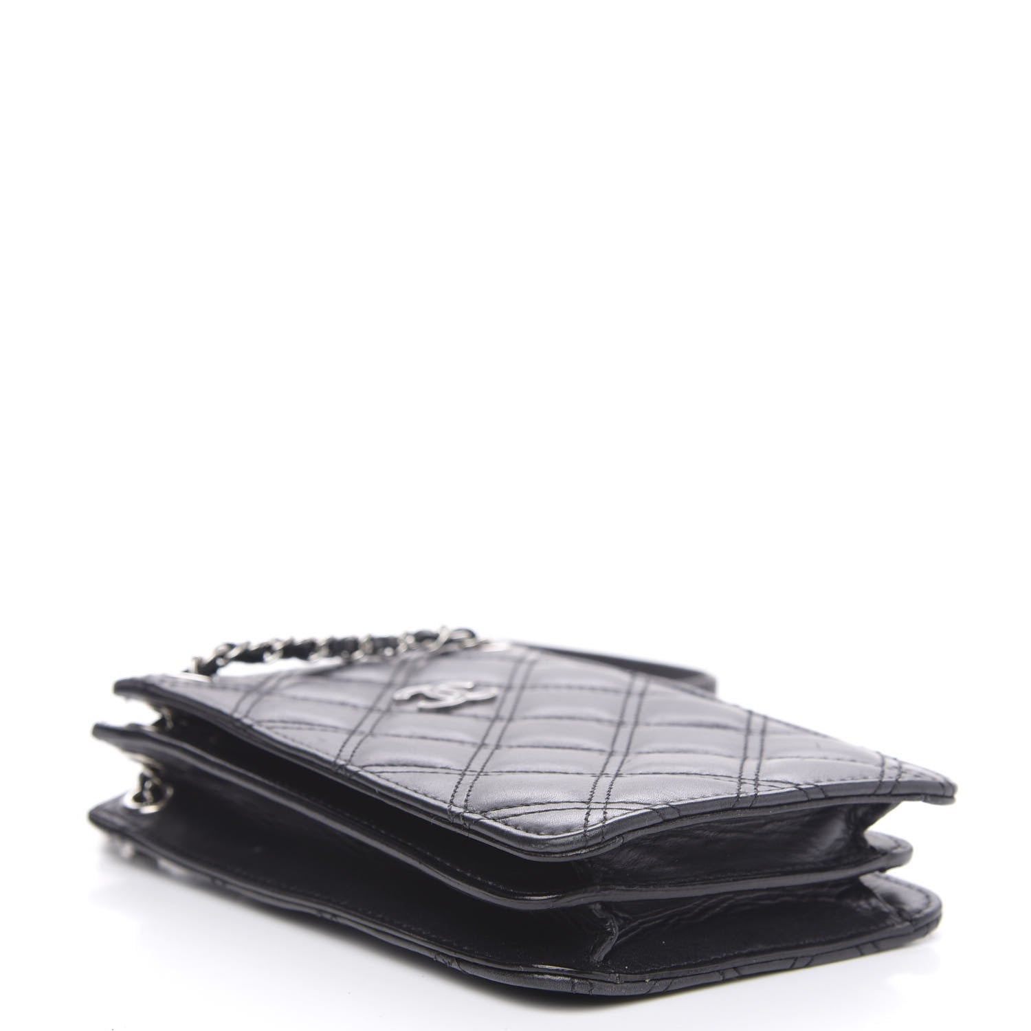 Chanel Calfskin Quilted Crossbody CC Phone Holder Black 4 of 12