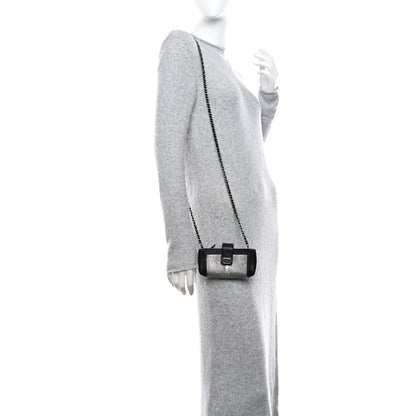 Chanel Metallic Galuchat Stingray Lambskin Mini Clutch With Removable Chain Black 2 of 11