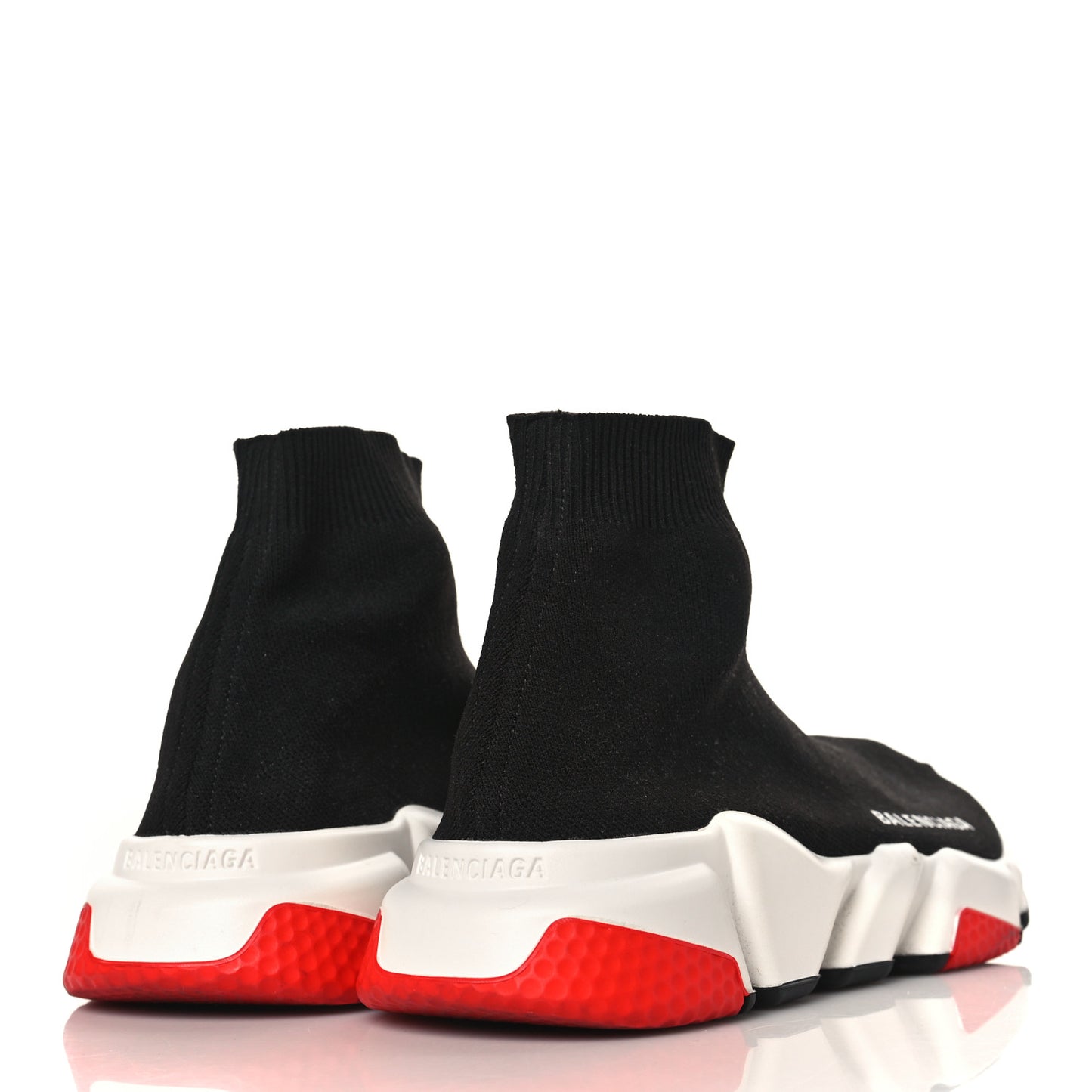 Neoprene Knit Womens Speed Sneakers 37 Black White Red