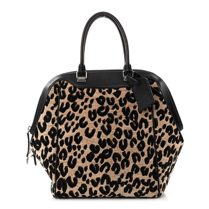 Louis Vuitton Jacquard Velvet Leopard Print Stephen Sprouse North South Bag Black 1 of 10