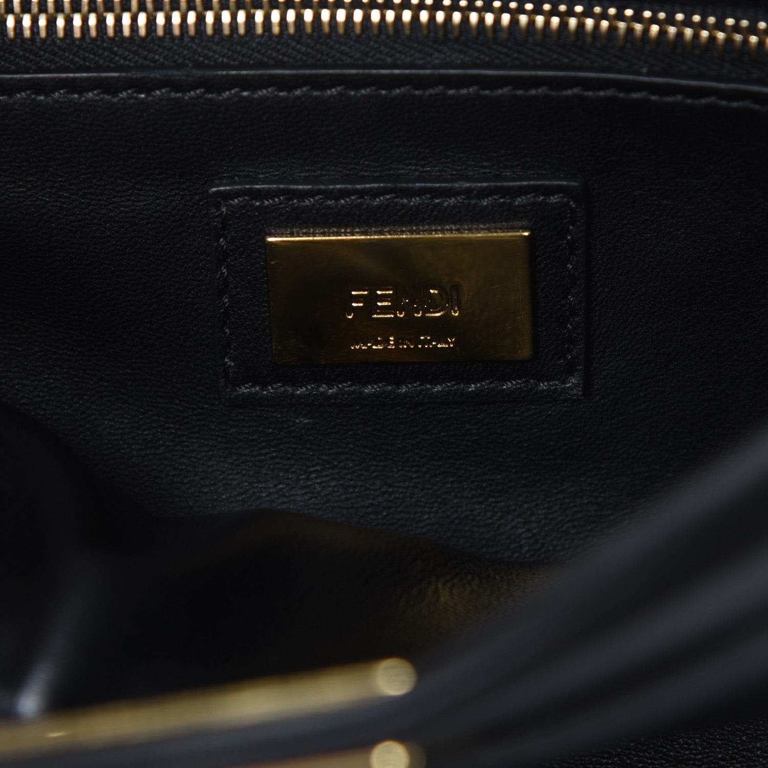 Fendi Nappa Mini Peekaboo Iconic Satchel Black 7 of 8