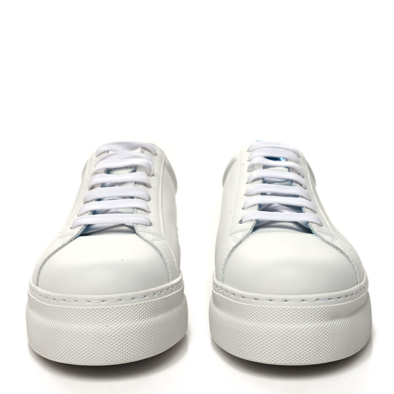 Givenchy Calfskin Womens Urban Street Sneakers 37.5 White Aqua 2 of 9