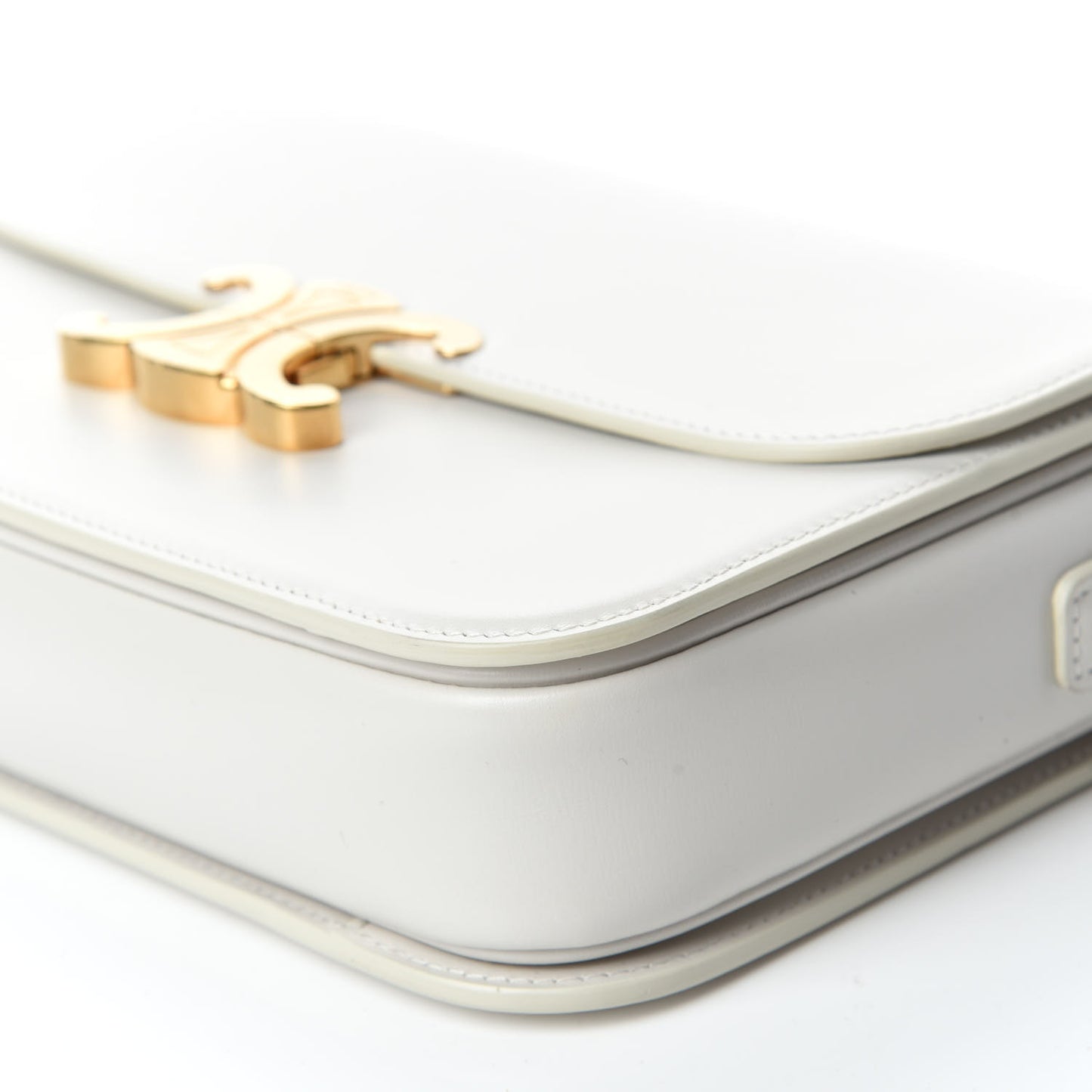 Shiny Calfskin Medium Triomphe White