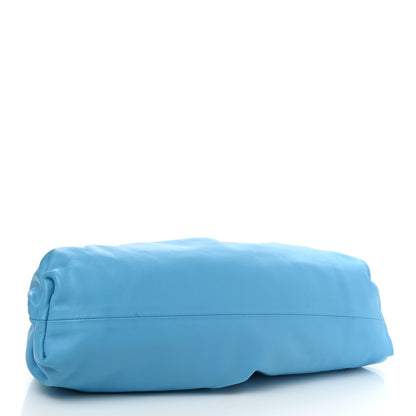 Bottega Veneta Smooth Butter Calf The Pouch Oversized Clutch Sky Blue 4 of 10