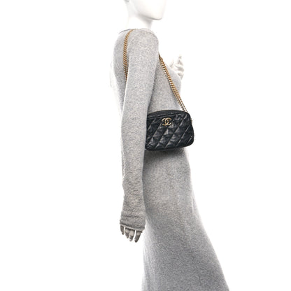 Chanel Lambskin Quilted Mini Pillow Crush Camera Case Black 2 of 10