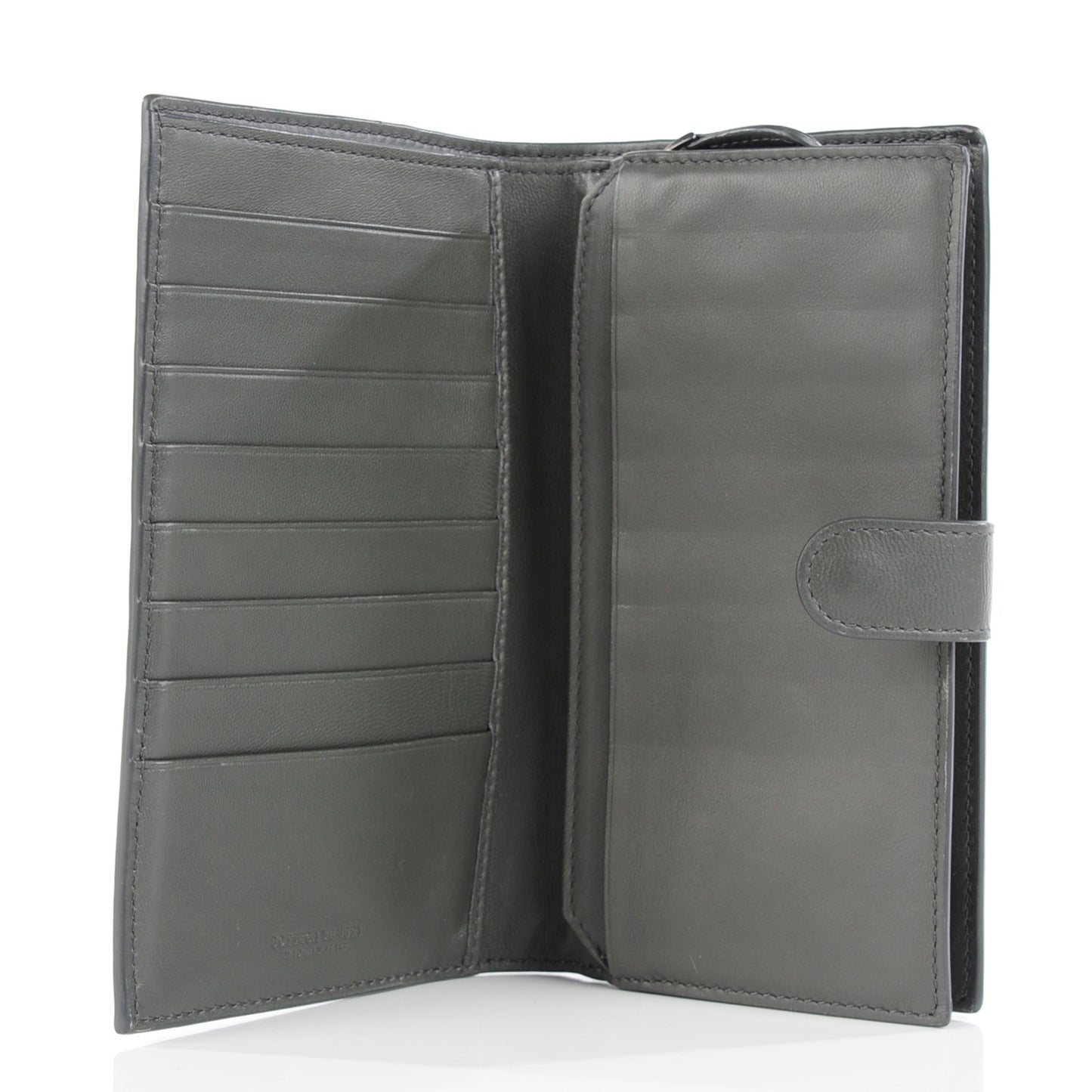 Nappa Intrecciato Continental Wallet Grey