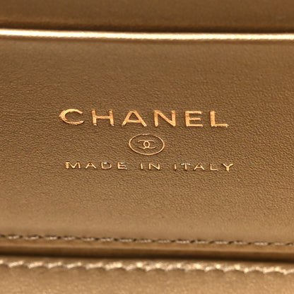 Chanel Lambskin Quilted Small Pearl Crush Vanity Case With Chain Black 6 of 9