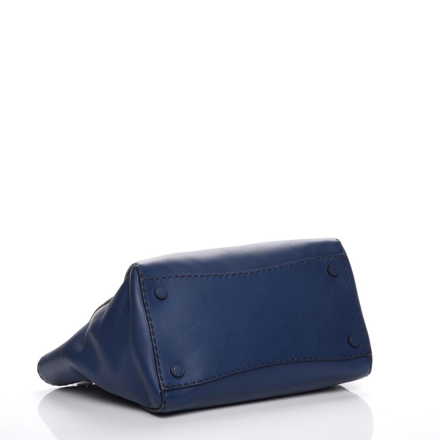 City Calf Small Hand Stitched Galleria Double Zip Tote Bleuette