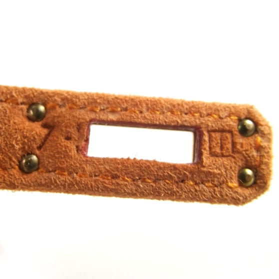 Suede Mini KELLY Clutch Tangerine Orange